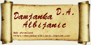 Damjanka Albijanić vizit kartica